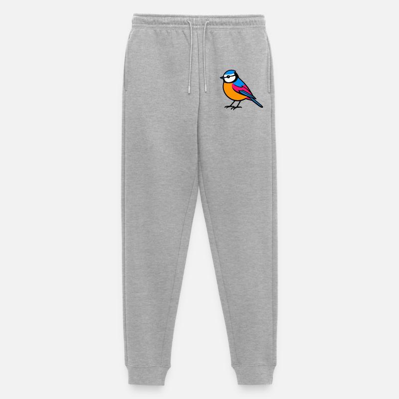 Blue Flat Design Minimalistisch - Männer Premium Bio Jogginghose - Grau meliert
