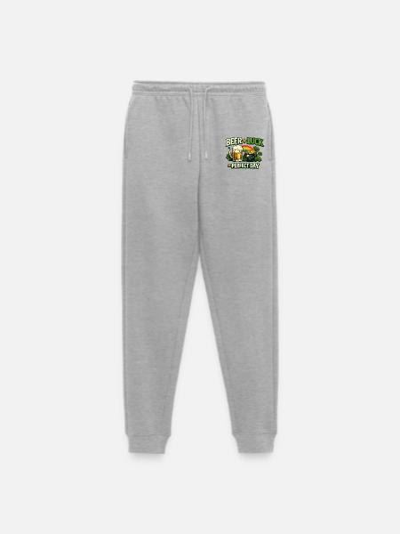 Beer Luck Perfect Day - Men's Premium Organic Joggers - heather grey