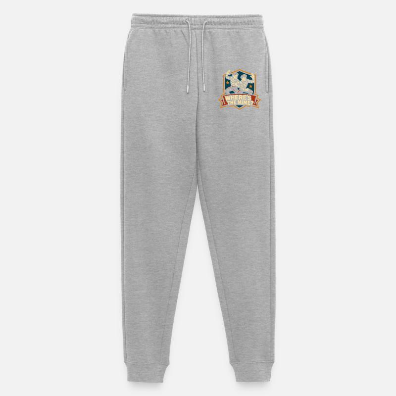 Circo Circo Infantile Mimo Divertente - Pantaloni da jogging ecologici premium da uomo - grigio melange