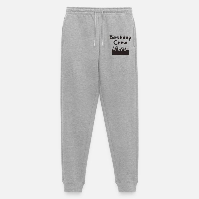 Birthday Crew - Men's Premium Organic Joggers - heather grey
