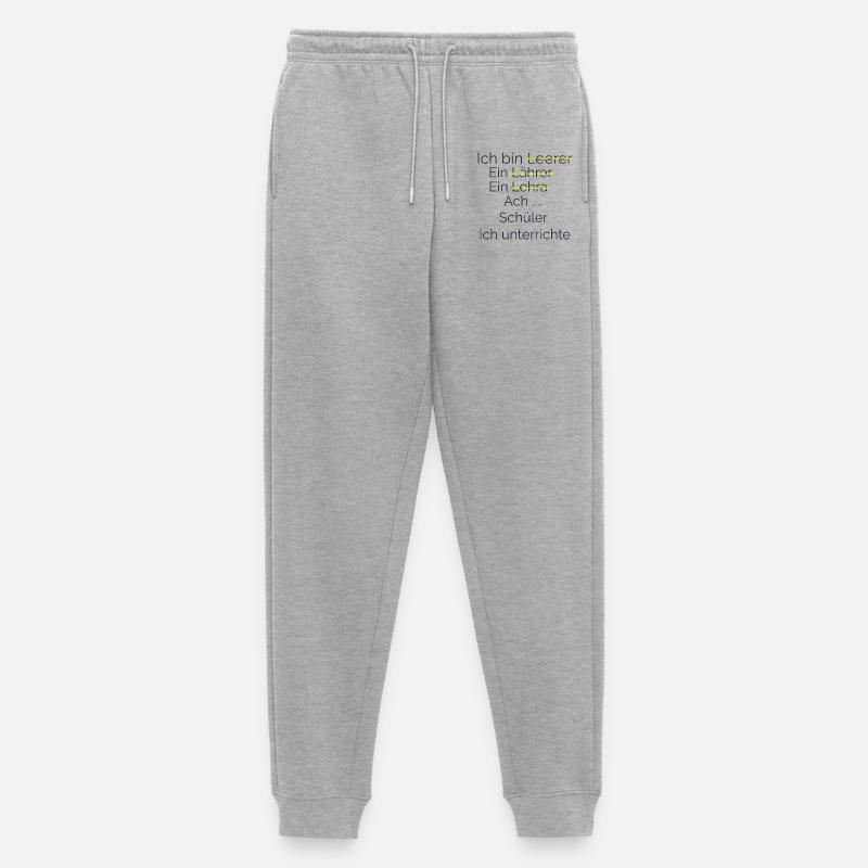 Ich unterrichte Schüler - Männer Premium Bio Jogginghose - Grau meliert