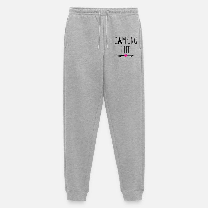 Campingleben - Männer Premium Bio Jogginghose - Grau meliert