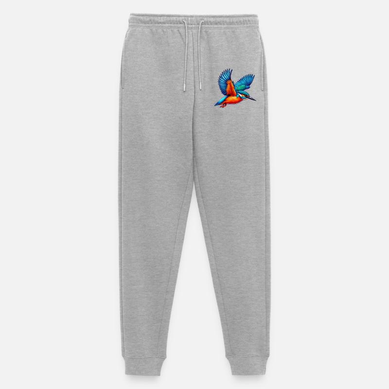 Eisvogel - Männer Premium Bio Jogginghose - Grau meliert