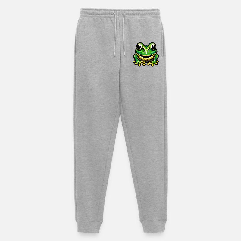 Frosch - Männer Premium Bio Jogginghose - Grau meliert