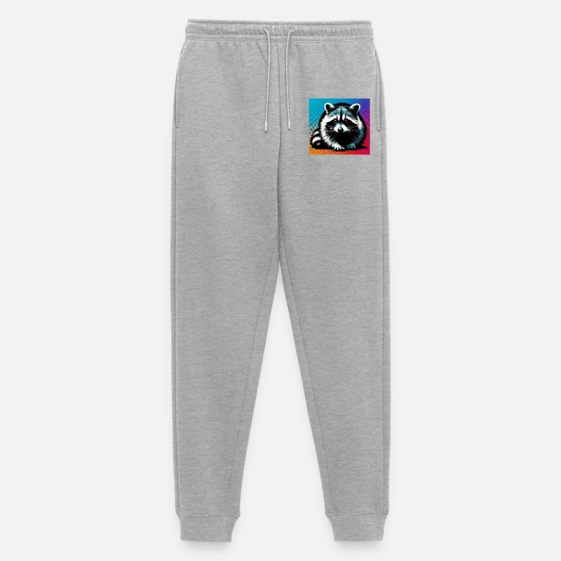 Waschbär - Männer Premium Bio Jogginghose - Grau meliert