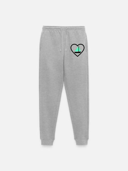 Cuore Vela – Passione Navigazione - Men's Premium Organic Joggers - heather grey