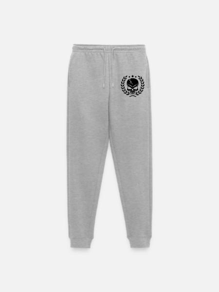 Skull ultras - Männer Premium Bio Jogginghose - Grau meliert