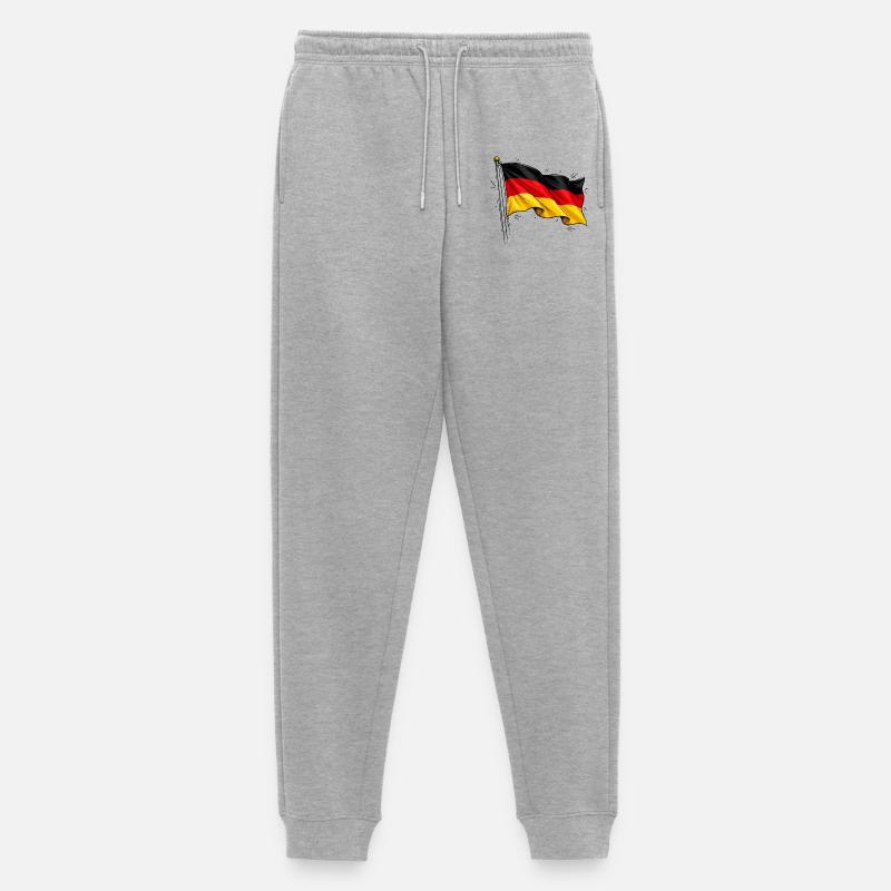 Deutsche Flagge  - Männer Premium Bio Jogginghose - Grau meliert