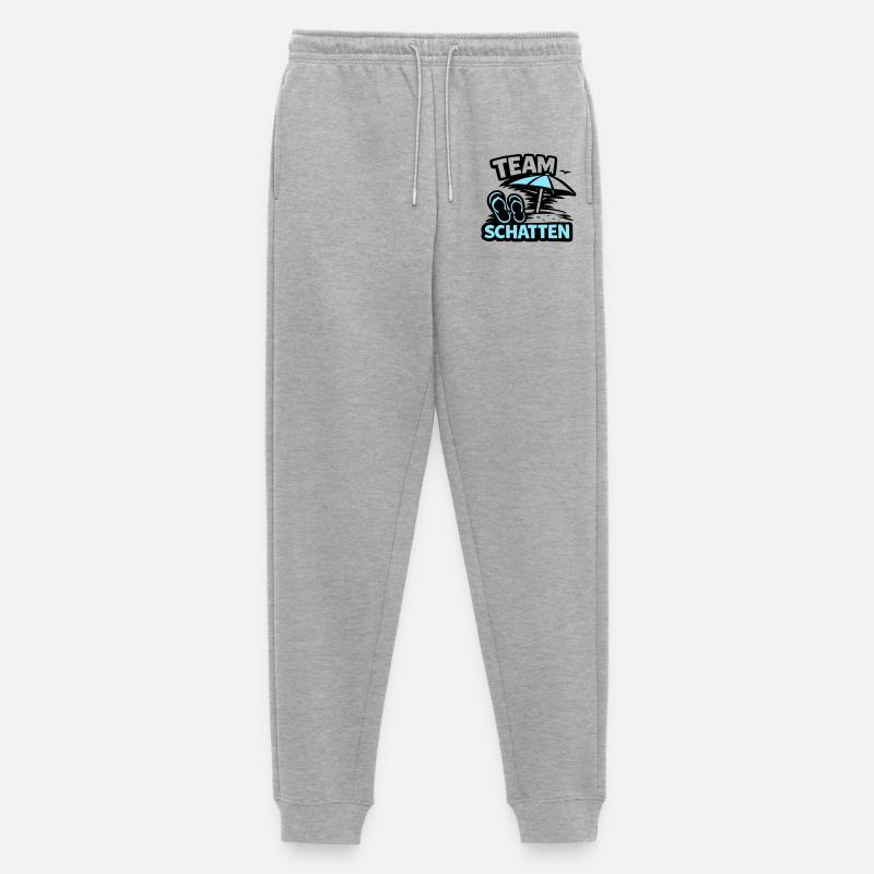 Strand Schatten FlipFlop Logo - Männer Premium Bio Jogginghose - Grau meliert