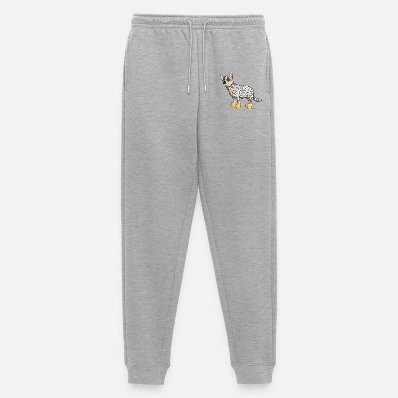 Witziger Australian Cattle Dog - Hund - Männer Premium Bio Jogginghose - Grau meliert
