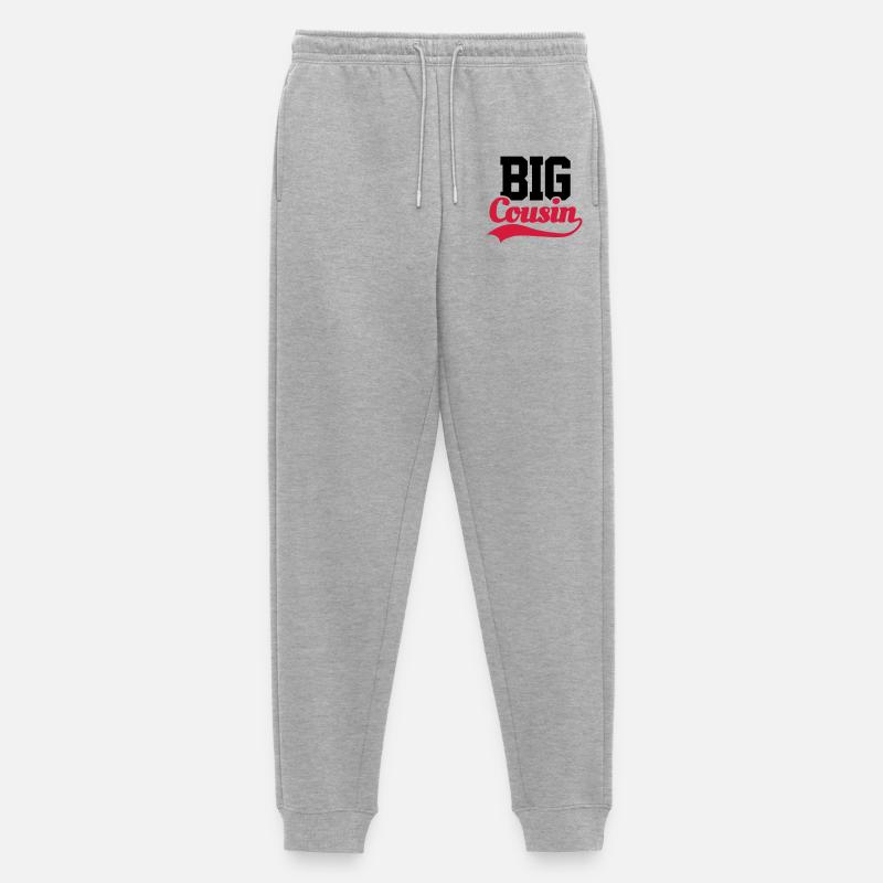 Big Cousin - Männer Premium Bio Jogginghose - Grau meliert