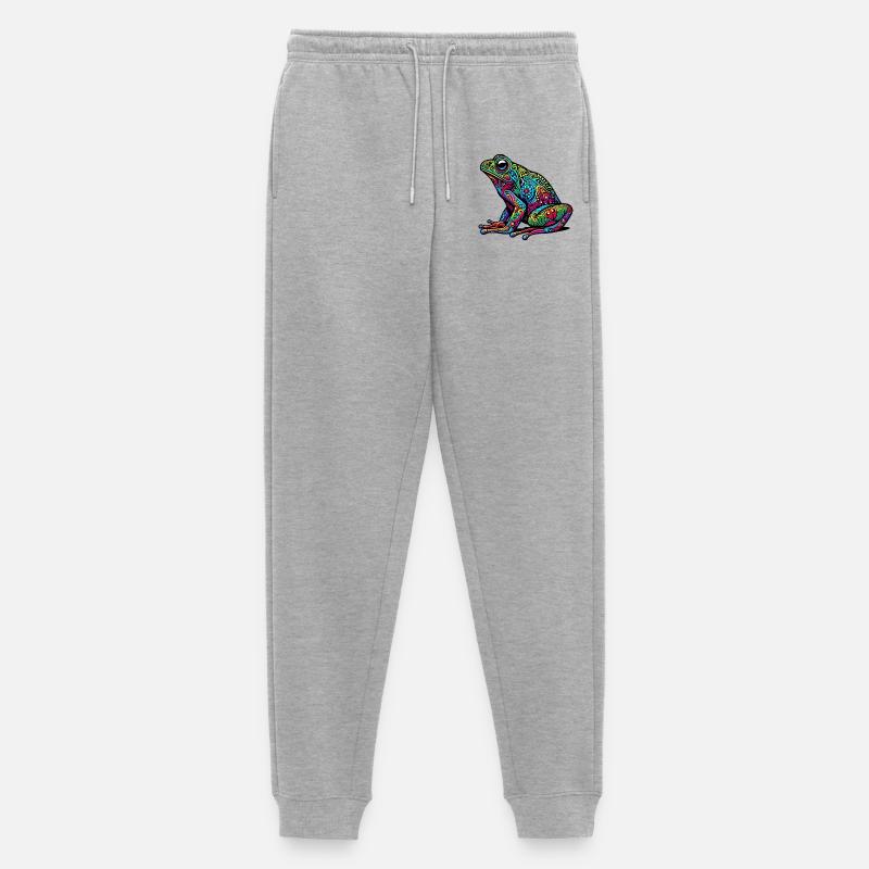 Frosch - Männer Premium Bio Jogginghose - Grau meliert