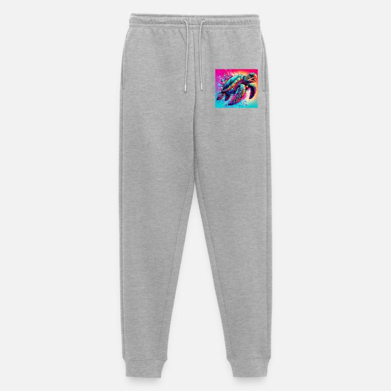 Schildkröte - Männer Premium Bio Jogginghose - Grau meliert