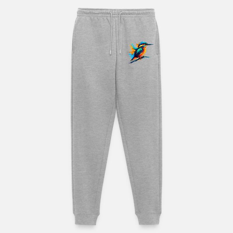 Eisvogel - Männer Premium Bio Jogginghose - Grau meliert