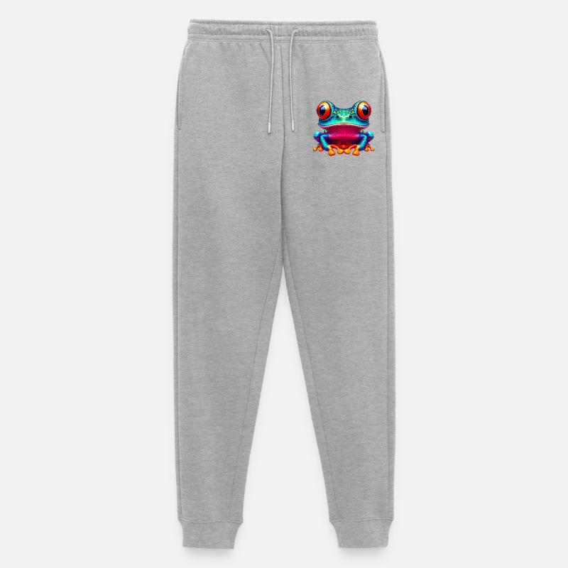 Frosch - Männer Premium Bio Jogginghose - Grau meliert
