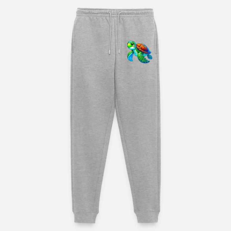 Schildkröte - Männer Premium Bio Jogginghose - Grau meliert