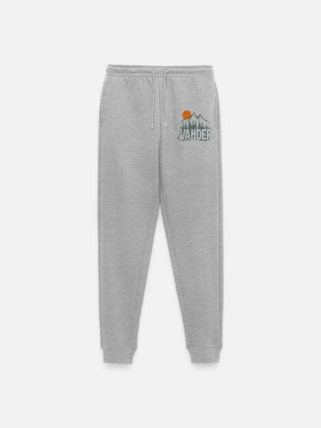 Mountain Wilderness Explorer Design - Men's Premium Organic Joggers - heather grey