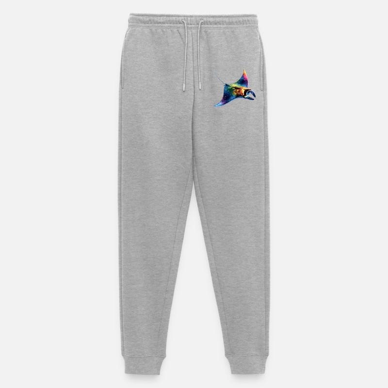 Manta Rochen Teufelsrochen Stachelrochen Taucher - Männer Premium Bio Jogginghose - Grau meliert