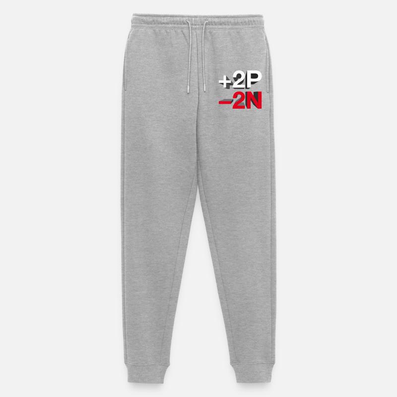 +2P -2N / +peace -hate - let's talk - Men's Premium Organic Joggers - heather grey