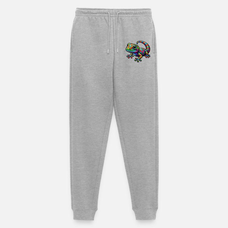 Gecko - Männer Premium Bio Jogginghose - Grau meliert