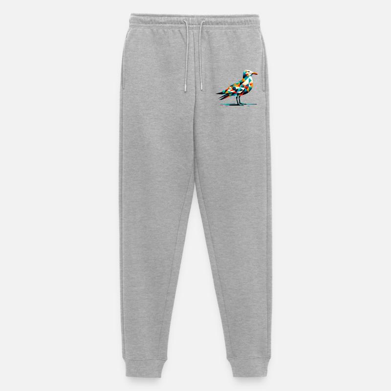 Möwe - Männer Premium Bio Jogginghose - Grau meliert