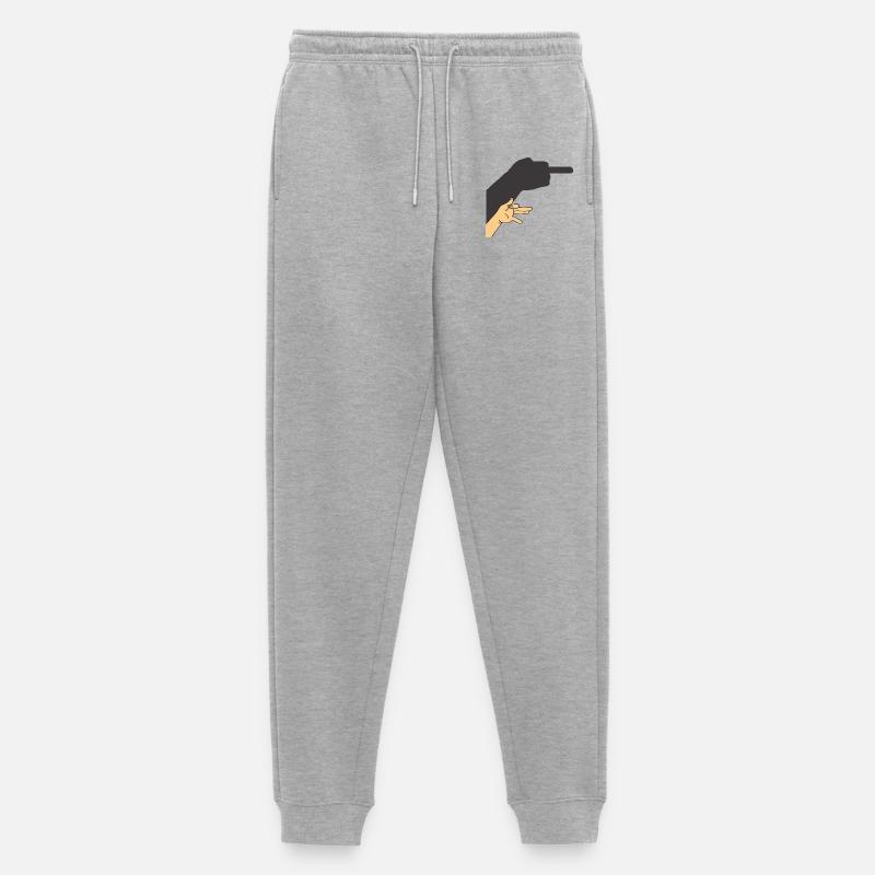 Schatten eines Hundes oder nicht - Männer Premium Bio Jogginghose - Grau meliert