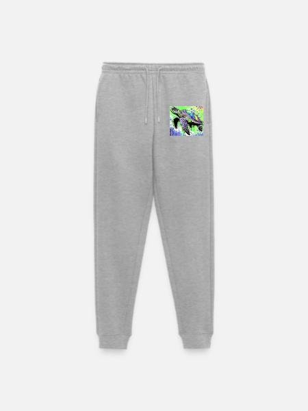 turtle - Men's Premium Organic Joggers - heather grey