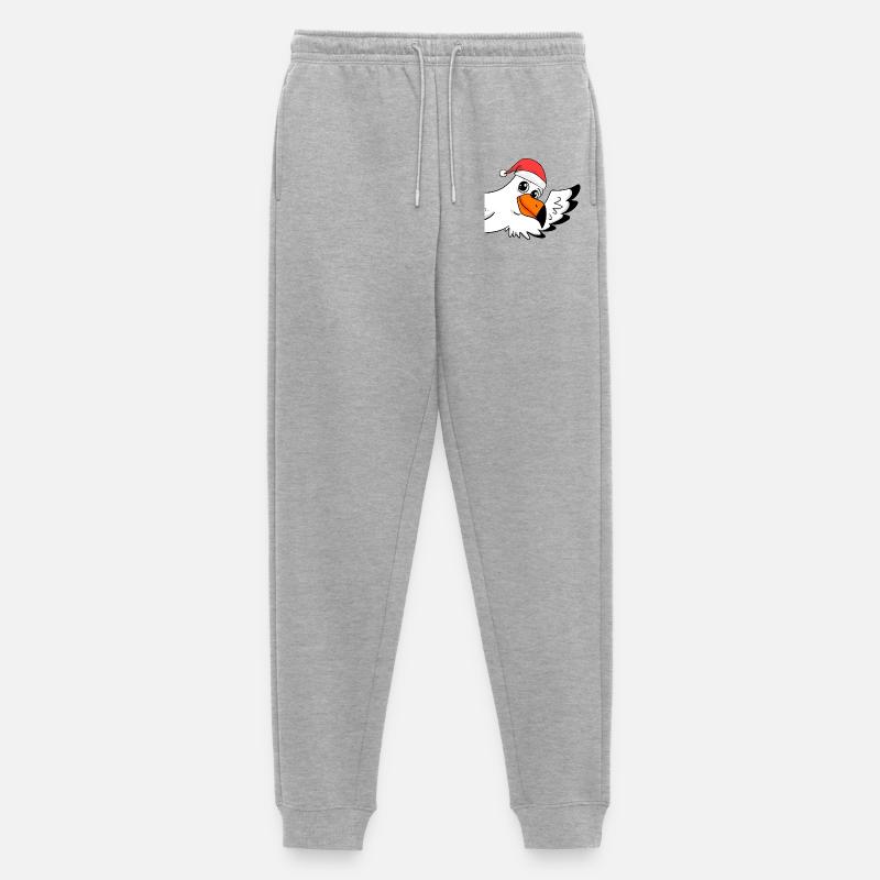 Möwe Weihnachten - Männer Premium Bio Jogginghose - Grau meliert