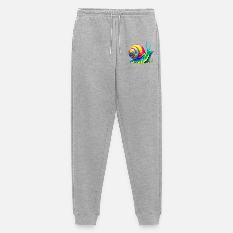 Schnecke - Männer Premium Bio Jogginghose - Grau meliert