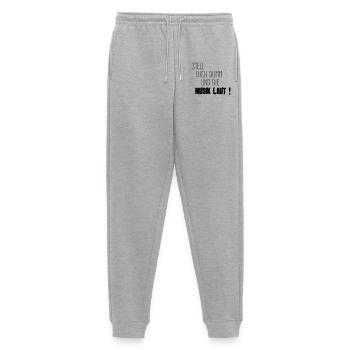 You Stupid Music Loud - Men's Premium Organic Joggers - heather grey - Front - Thijin (182cm)