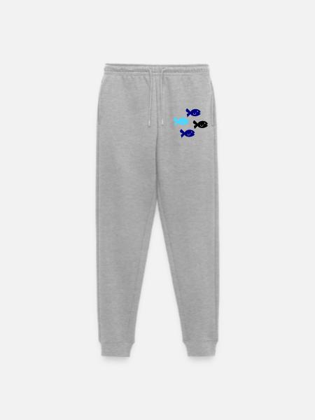 Pisces Silhouette - Men's Premium Organic Joggers - heather grey
