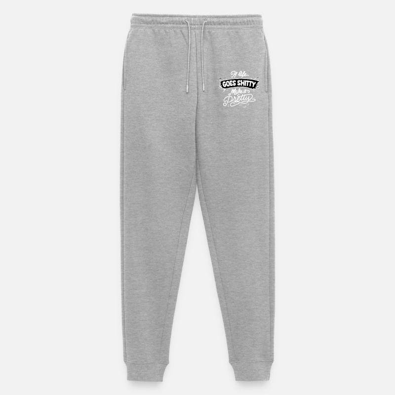 Life Goes Shitty Make It Pretty - Männer Premium Bio Jogginghose - Grau meliert