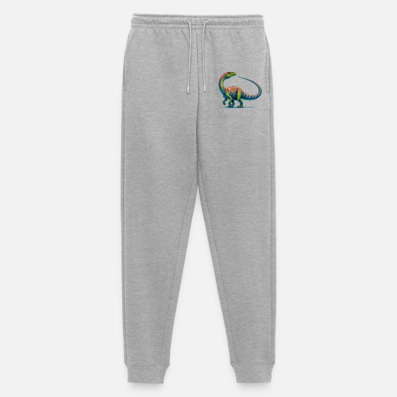 Dinosaurier - Männer Premium Bio Jogginghose - Grau meliert