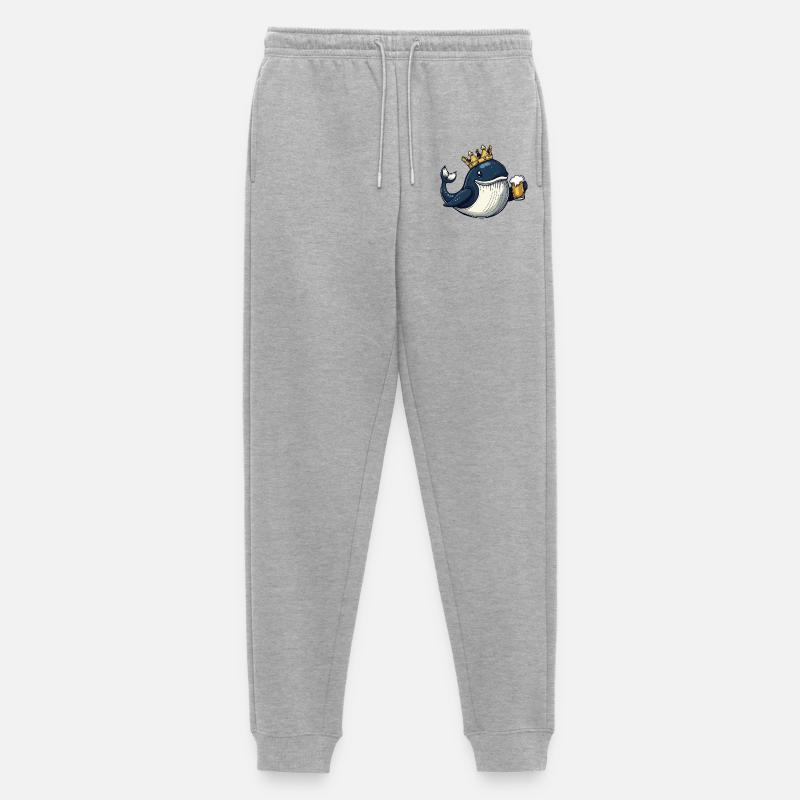 Wal Bier König - Männer Premium Bio Jogginghose - Grau meliert