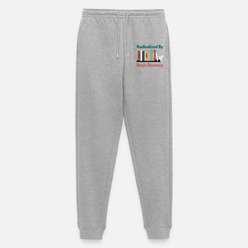 Radicalized By Basic Decency Funny Sarcastic  - Men's Premium Organic Joggers - heather grey