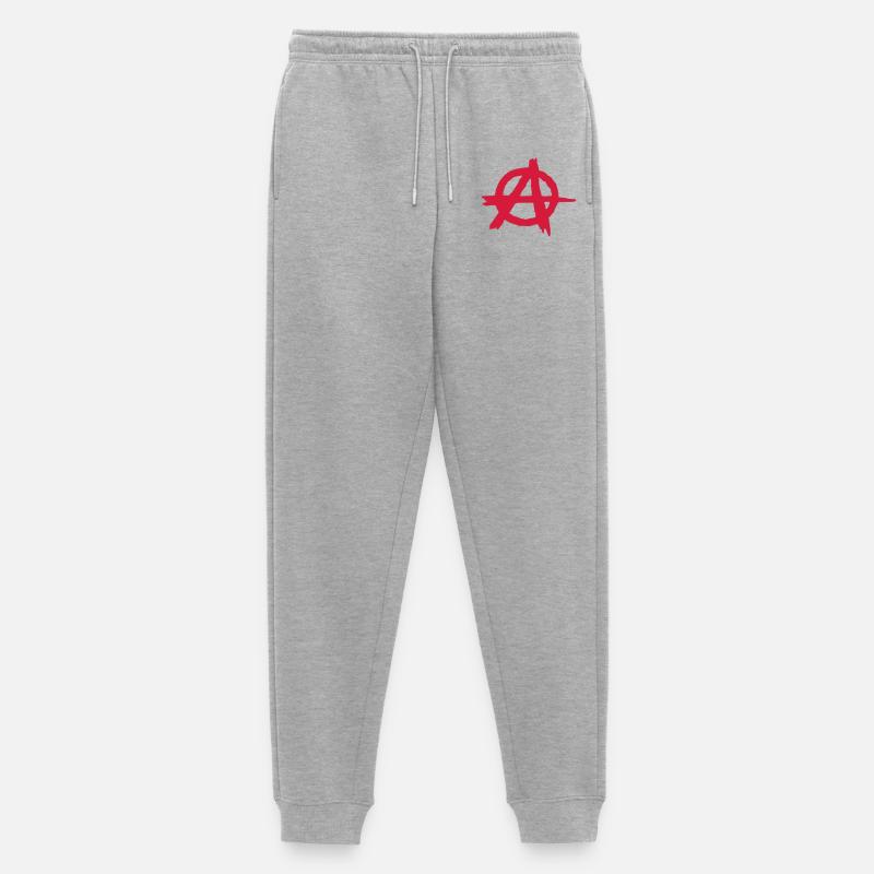 Anarchy - Männer Premium Bio Jogginghose - Grau meliert