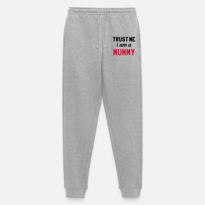 Trust me I am a Mummy - Männer Premium Bio Jogginghose - Grau meliert