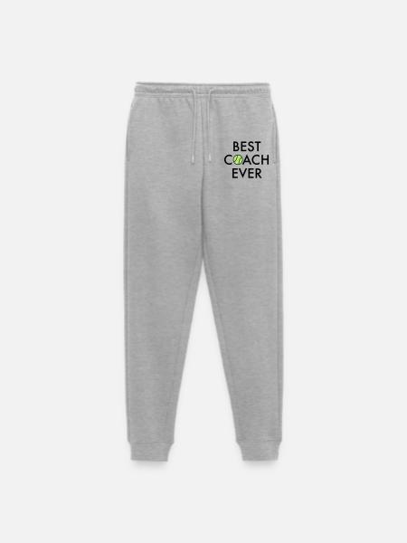 Best Coach ever - Männer Premium Bio Jogginghose - Grau meliert