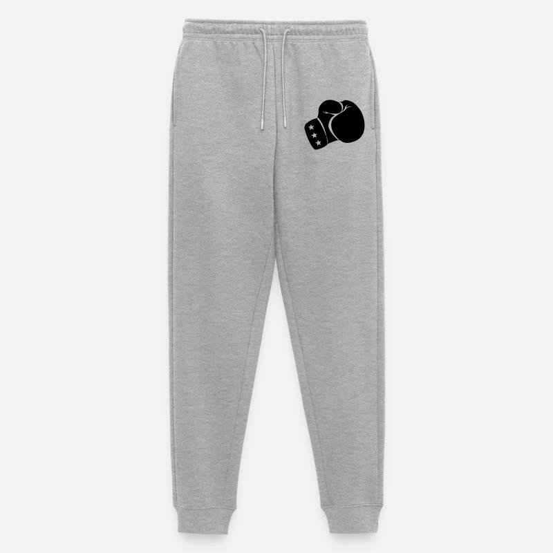 Boxhandschuh Boxen - Männer Premium Bio Jogginghose - Grau meliert