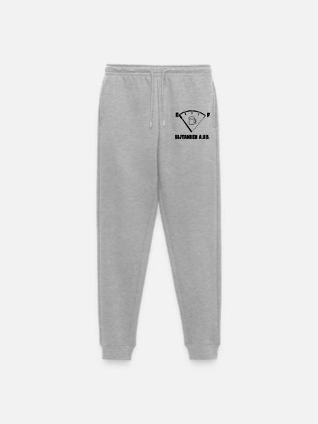 Bijtanken want mijn bier is op! # - Mannen Premium Bio joggingbroek - grijs gemêleerd
