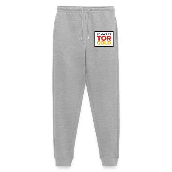 Deutsche Sport Mannschaften - SchwarzTorGold Box - Männer Premium Bio Jogginghose - Grau meliert - Vorne - Thijin (182cm)