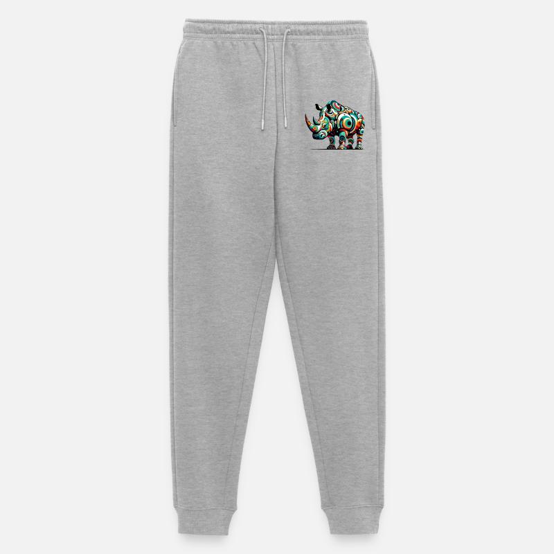 Nashorn - Männer Premium Bio Jogginghose - Grau meliert