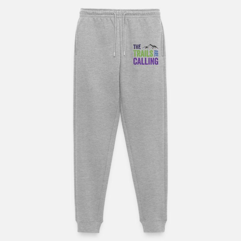 Die Spuren rufen - Männer Premium Bio Jogginghose - Grau meliert