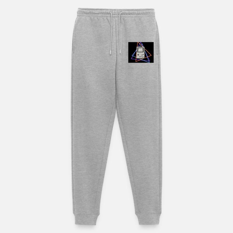 Retro Spielekonsole Neon  - Männer Premium Bio Jogginghose - Grau meliert