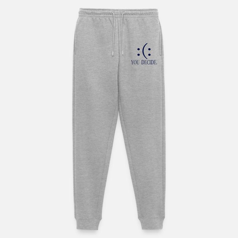 Fröhlich und Traurig  - Männer Premium Bio Jogginghose - Grau meliert