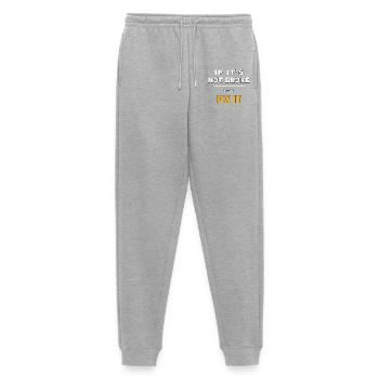 If It's Not Broke Don't Fix It - Mechanic Quote - Männer Premium Bio Jogginghose - Grau meliert - Vorne - Thijin (182cm)