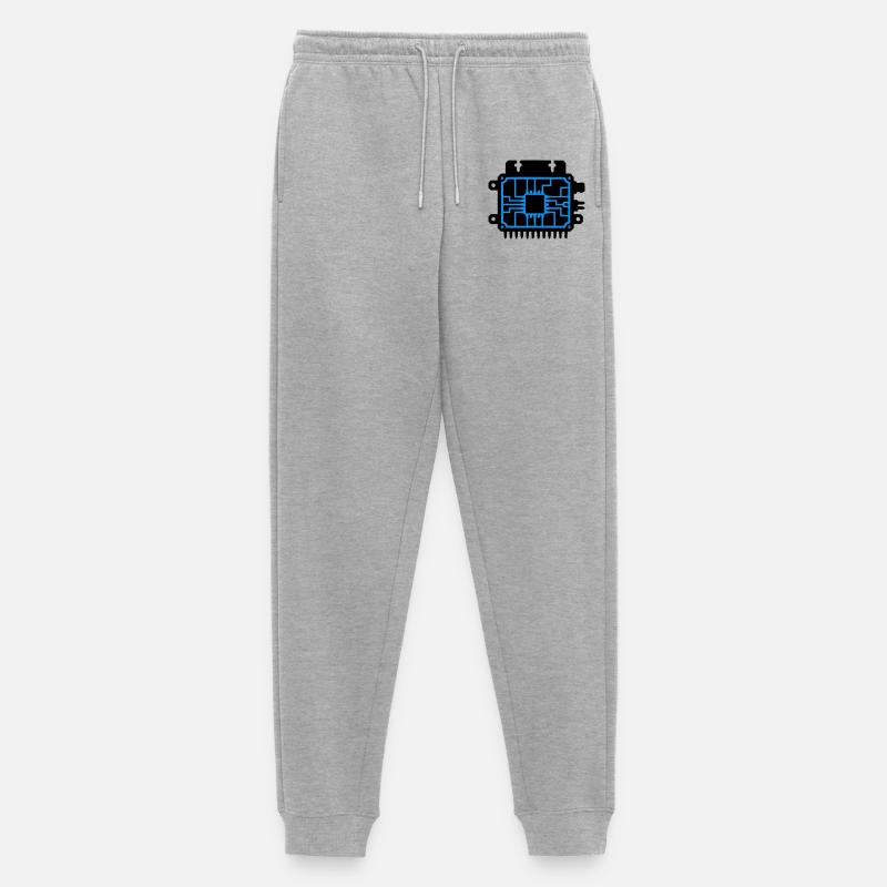 Microchip PCB IT Logo - Men's Premium Organic Joggers - heather grey