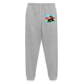 beaver - Men's Premium Organic Joggers - heather grey - Front - Thijin (182cm)