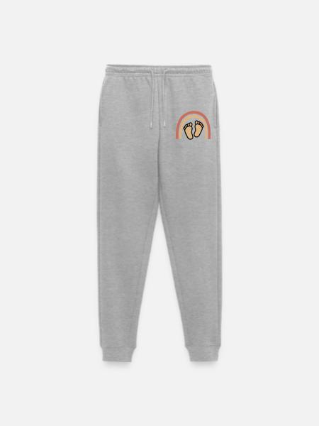 Baby Feet Rainbow Boho - Men's Premium Organic Joggers - heather grey