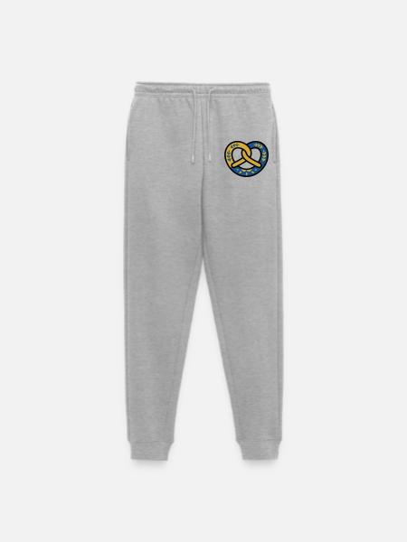 Pretzel Diamond Pattern Bavaria Volksfest Munich - Men's Premium Organic Joggers - heather grey